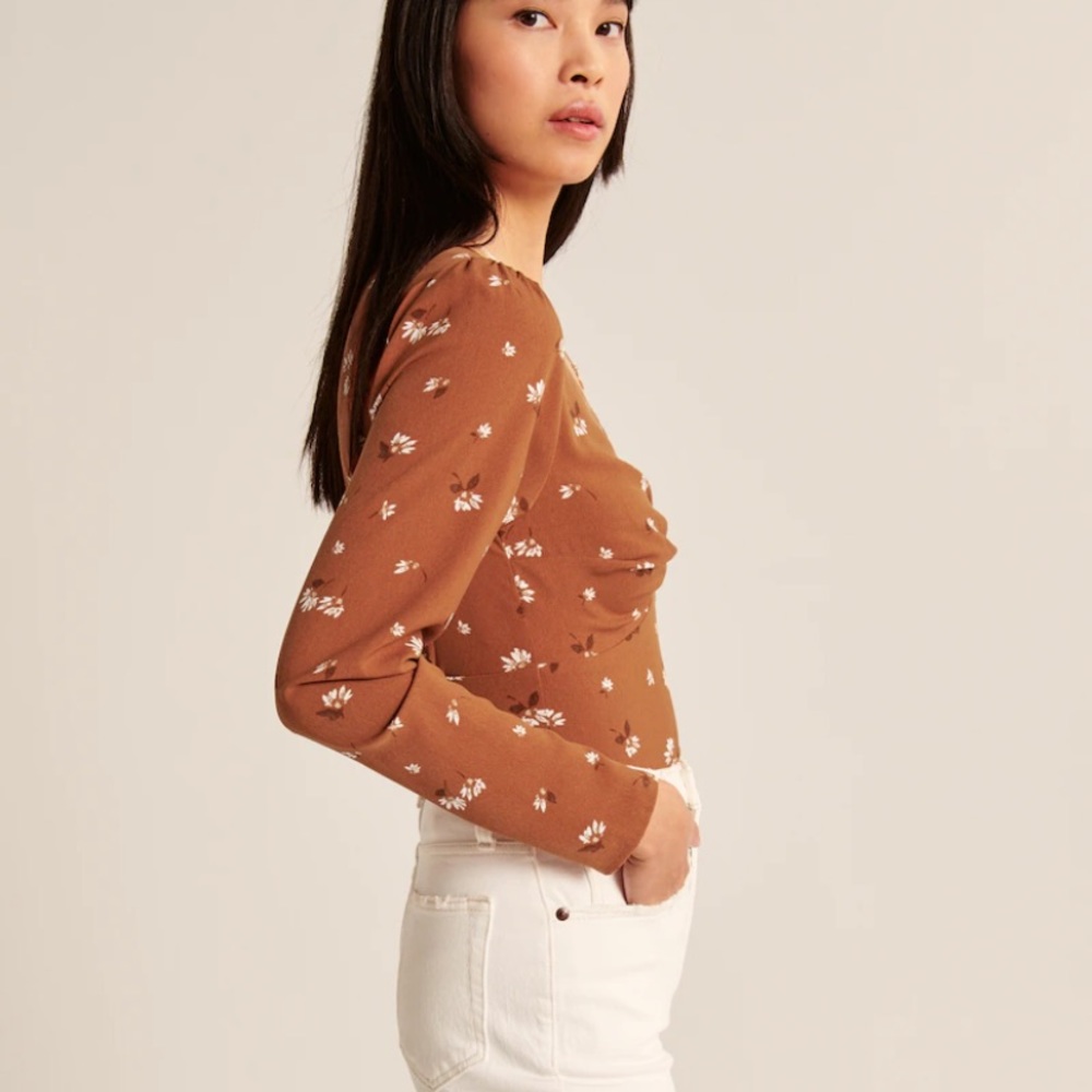 Abercrombie Long-Sleeve Twist-Front Blouse - Picture 6 of 7